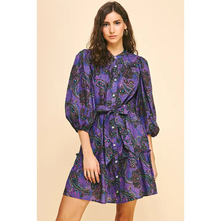 Pinch Paisley Tiered Mini Dress