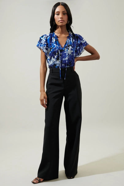 Sugarlips Chelsea Wide Leg Trouser - Black