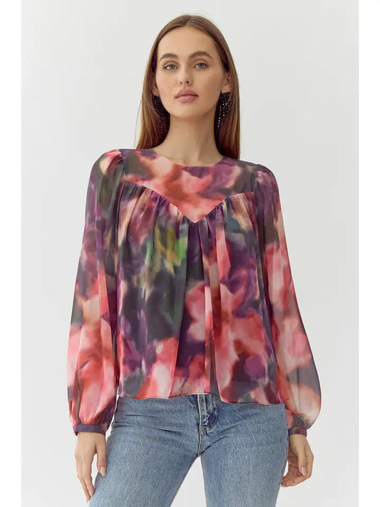 Adelyn Rae Ava Blouse - Multi