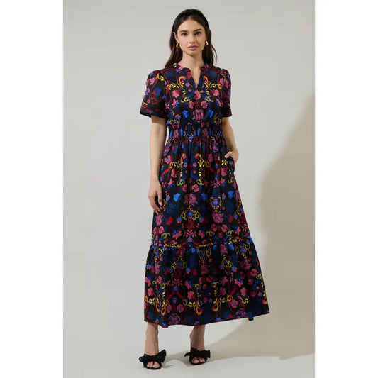 Palmero Midnight Belraj Poplin Maxi Dress