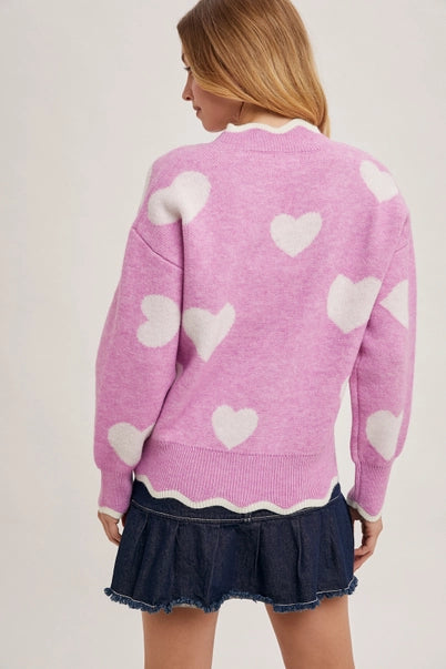 BluIvy Heart Scalloped Pullover