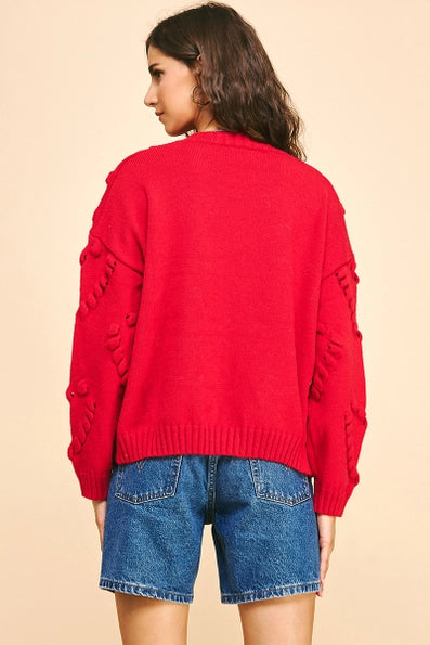 Voy Embroidered Heart Sweater