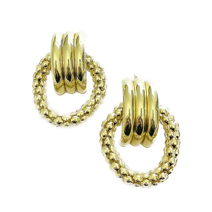 Two Forty-Two South Gold Door Knocker Earrings