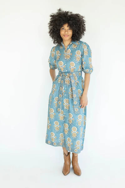 Victoria Dunn Eden Dress in Cerulean