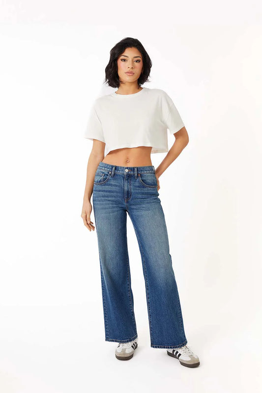 Level 99 Soho Fitted Wide Leg Denim - Sixty Blue