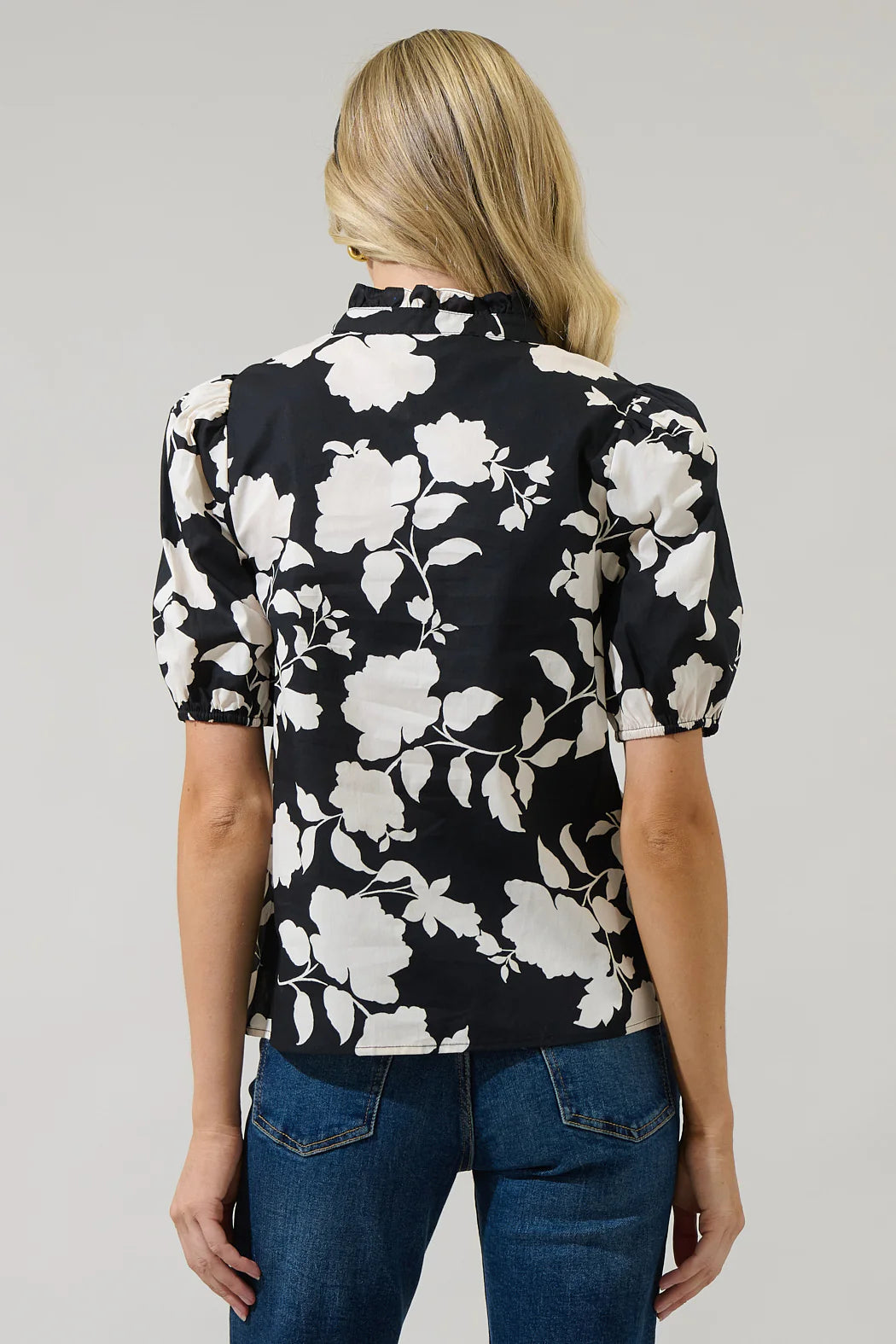 Sugarlips Mableton Floral Poplin Top