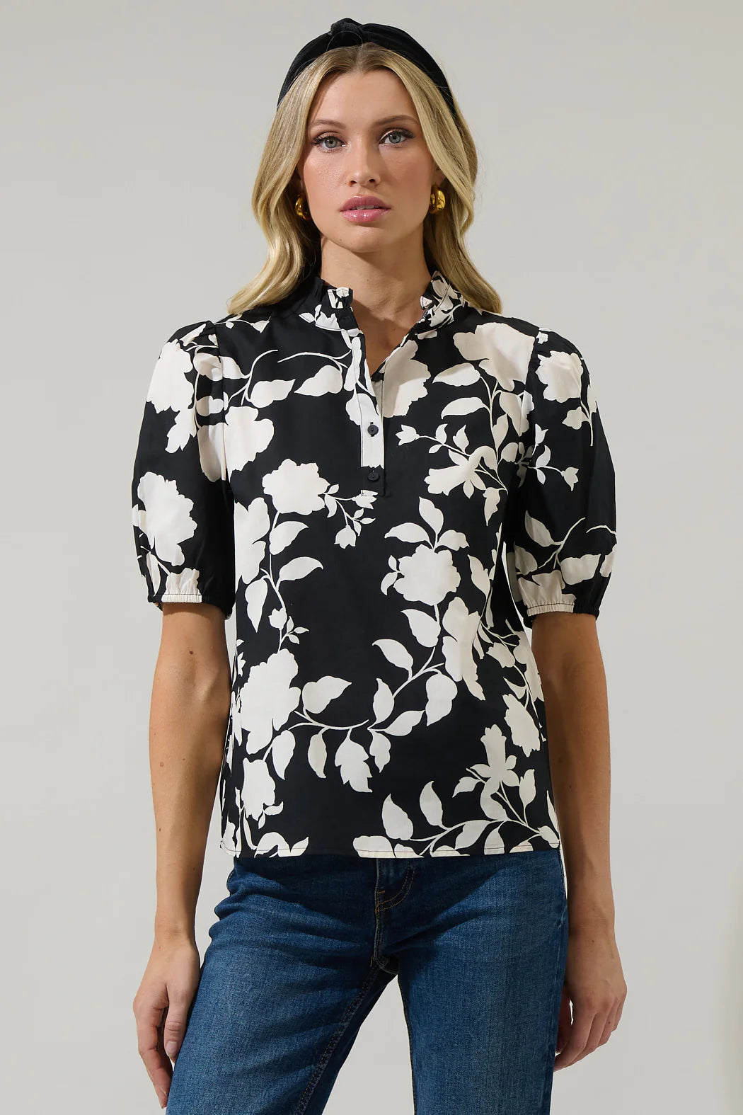 Sugarlips Mableton Floral Poplin Top