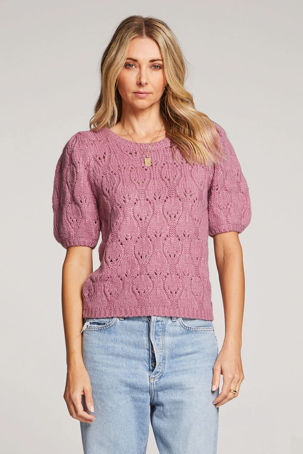 Saltwater Luxe Doc Short Sleeve Sweater - Iris