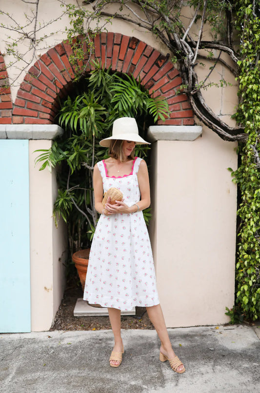 Duffield Lane Wendy Dress in White Roses