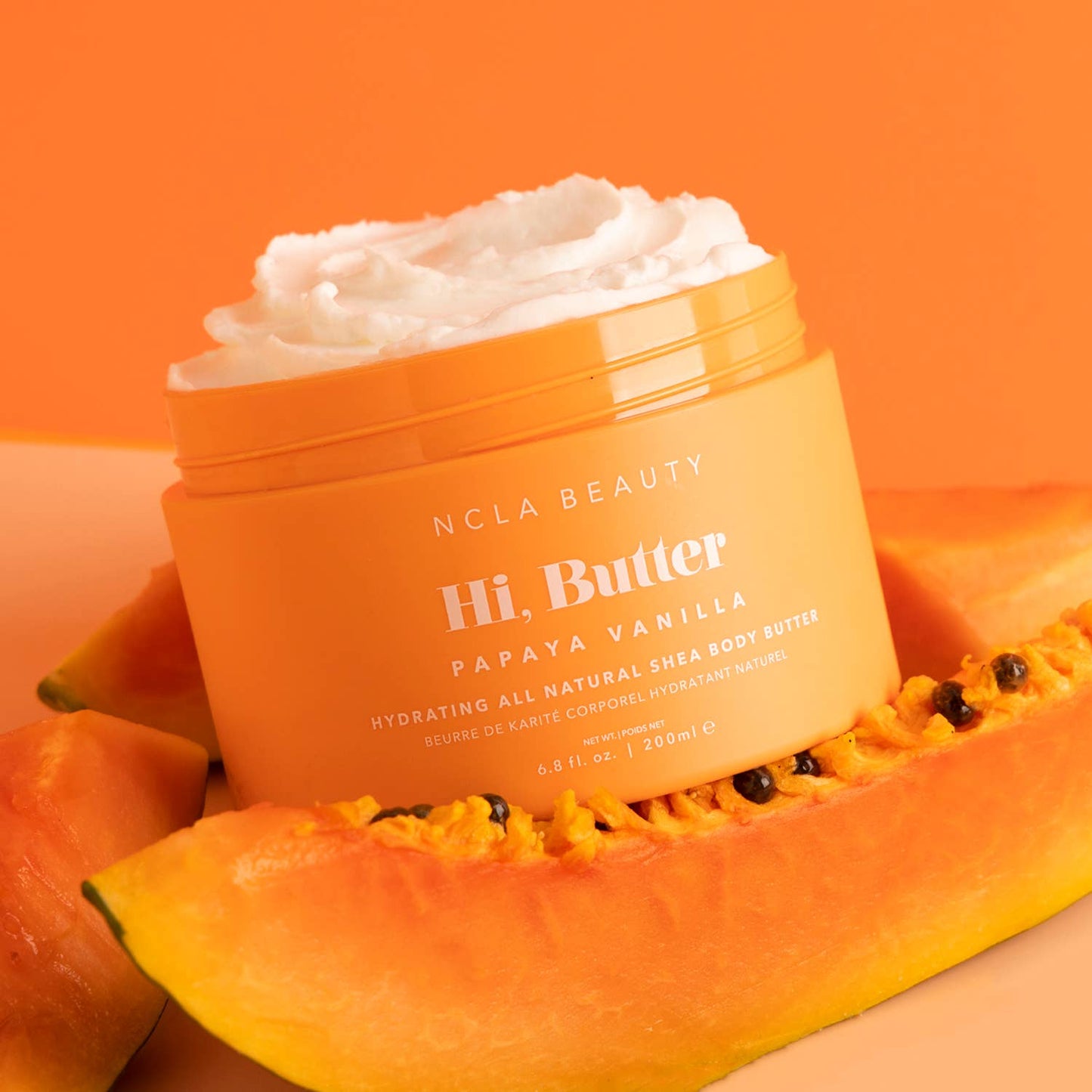 Hi, Butter All Natural Shea Body Butter - Papaya Vanilla