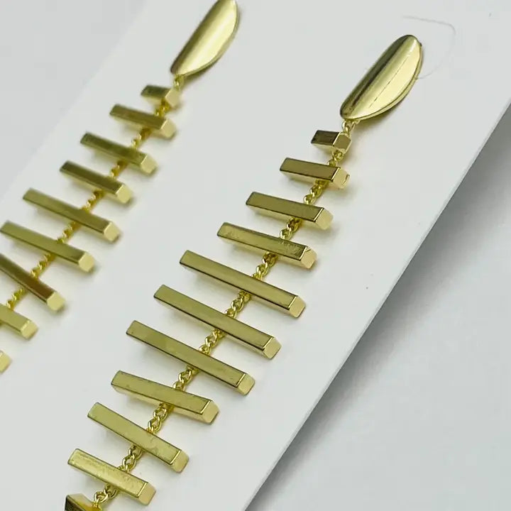 Two Forty-Two South Gold Floating Ladder Earrings