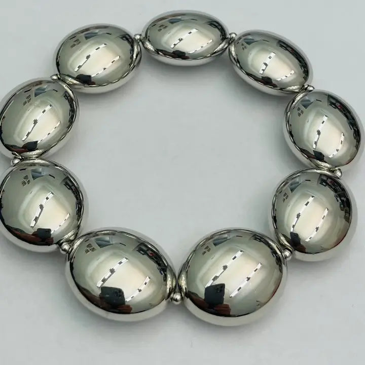 Two Forty-Two South Silver 3D Teardrop Bracelet