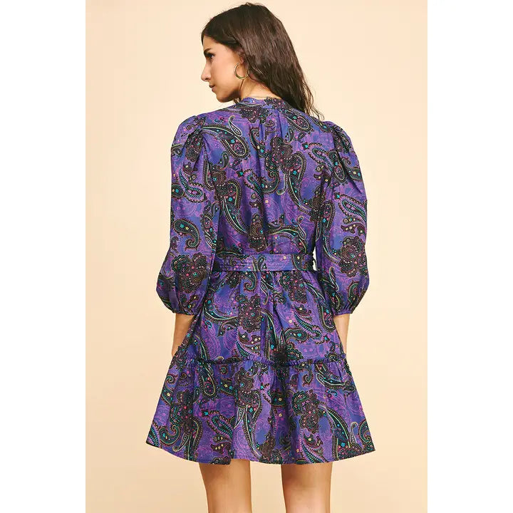 Pinch Paisley Tiered Mini Dress