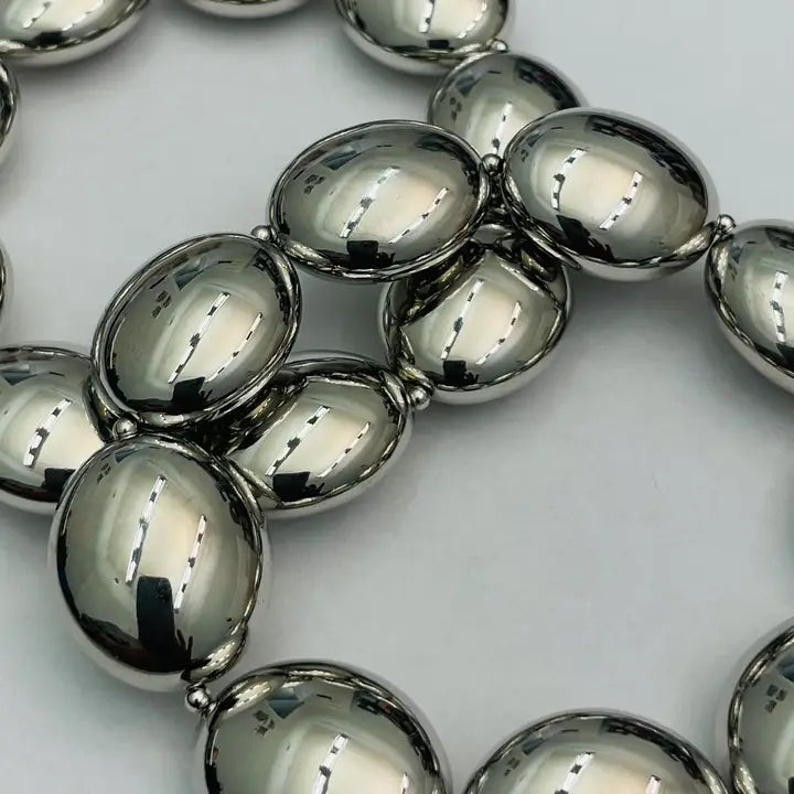 Two Forty-Two South Silver 3D Teardrop Bracelet