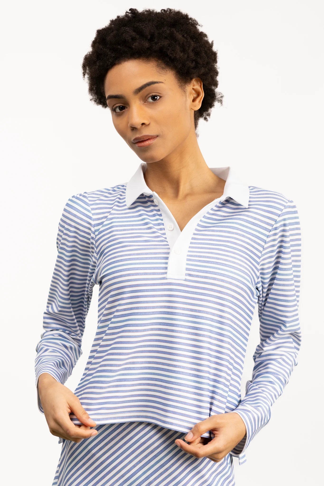 Smith & Quinn Benny Top in Chambray Stripe